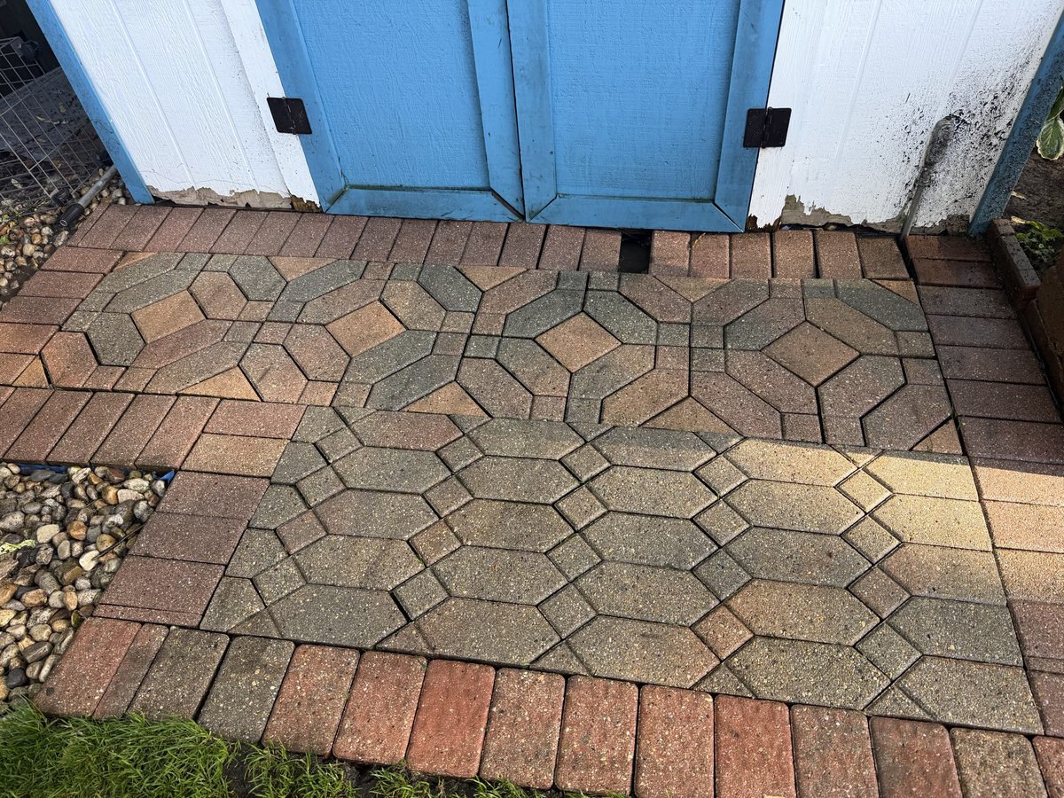 After — clean restored brick patio
